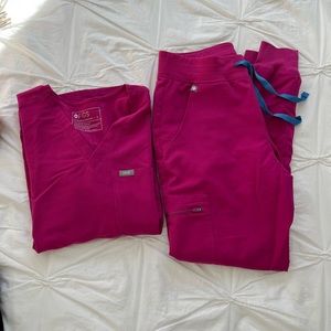 Figs scrubs size S Zamora jogger and catarina one pocket scrub top